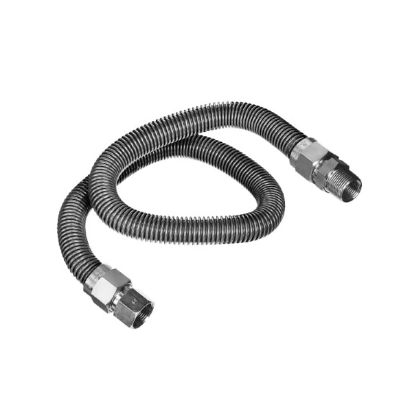 Flextron Gas Line Hose 1/2'' O.D. x 36'' Length 3/8" FIP x MIP Fittings, Stainless Steel Flexible Connector FTGC-SS38-36I - main